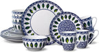 Happiness Vienna 16-Piece Elegant Lightweight White Porcelain Dinnerware Set