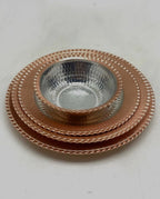 Happiness Copper 24-Piece Dinnerware Set – Hammered Copper Dinner Serving Plates