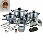 Happiness 23-Piece Stainless Steel Induction Non-Stick Cookware Set