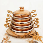 Happiness Handcrafted Copper Cookware Set – Copper Pans, Skillets & Saucepans