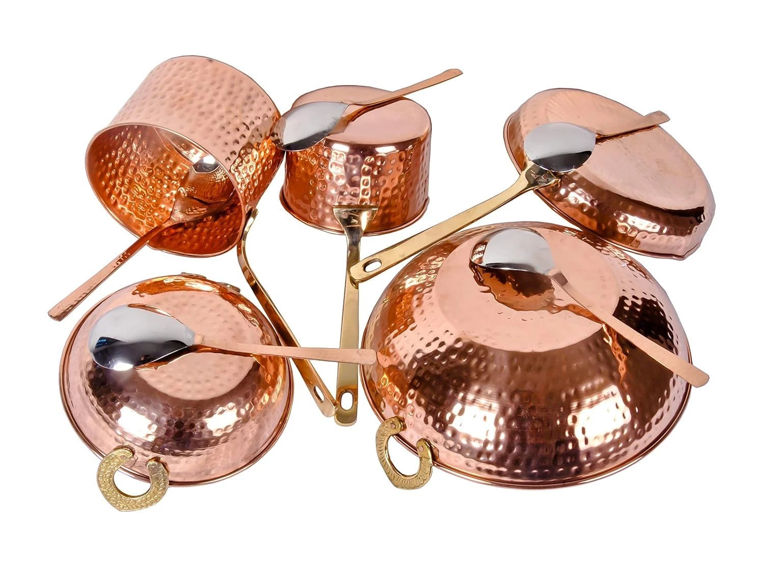 Happiness Pure Copper Cookware Set – 10 Piece with Serving Spoon