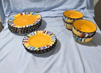 Happiness Fandango 12-Piece Dinnerware Set – 4 Dinner Plates, 4 Salad Plates, 4 Bowls
