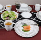 Happiness 50-Piece Bone China Dinnerware Set – Cashmere, Service for 8