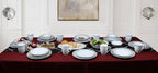 Happiness 50-Piece Bone China Dinnerware Set – Cashmere, Service for 8