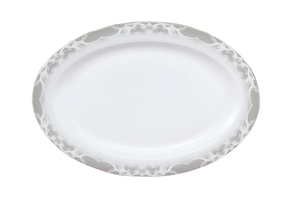 Happiness 50-Piece Bone China Dinnerware Set – Cashmere, Service for 8